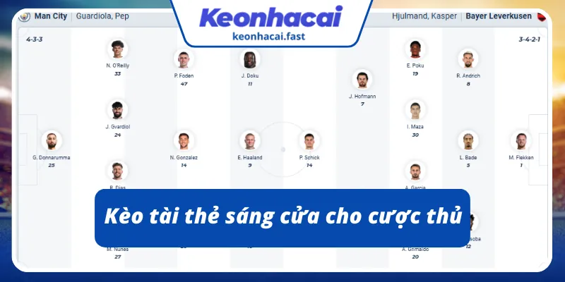 Manchester City - Bayer Leverkusen 26/11/2025 sáng kèo tài thẻ